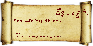 Szakmáry Áron névjegykártya